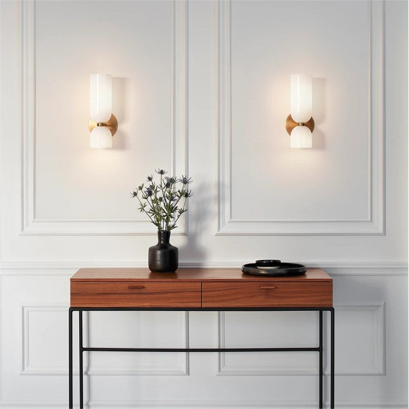 Glas Wandlampe Mit Doppel-Lampe-Design