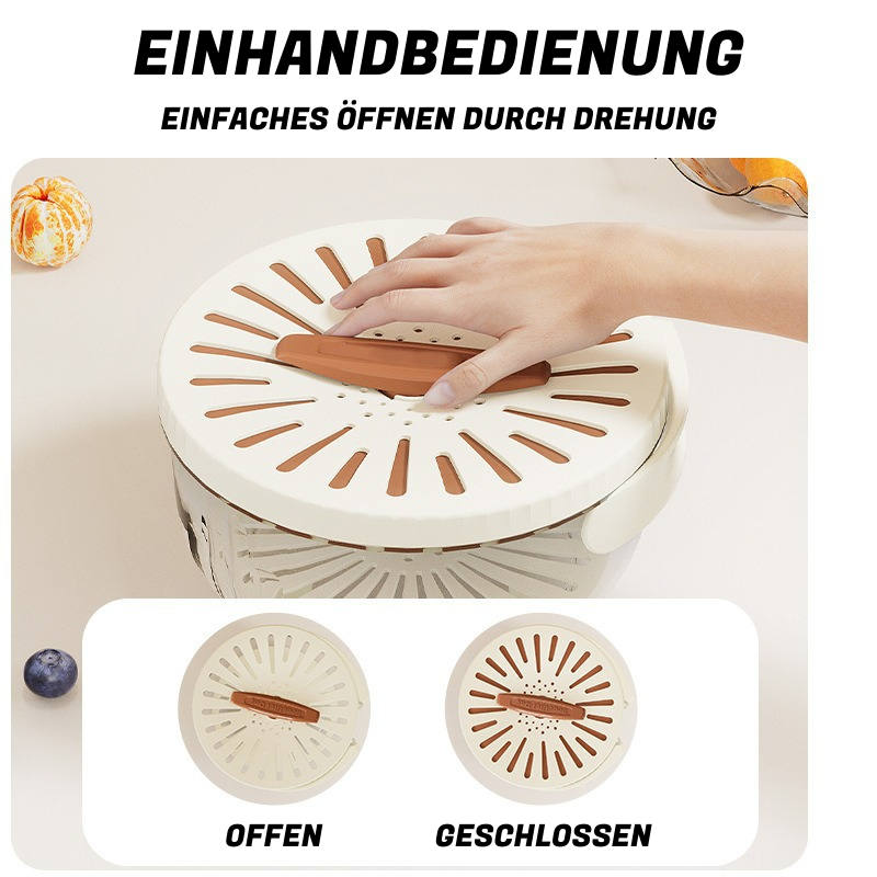 2in1 Frischehalter & Abtropfsieb – 2in1 Lösung für die Küche