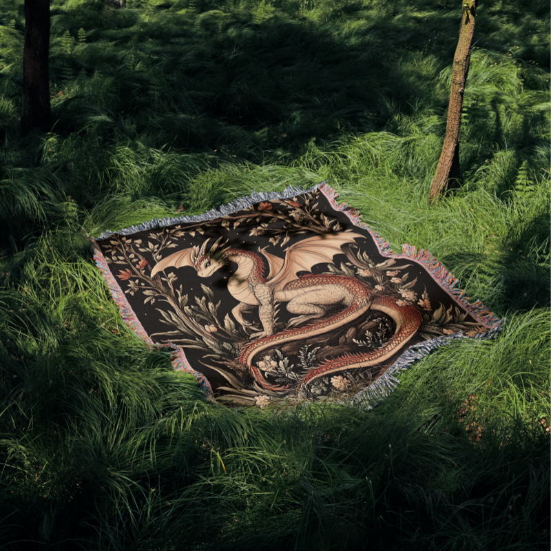 Mystic Dragon Gewebte Decke