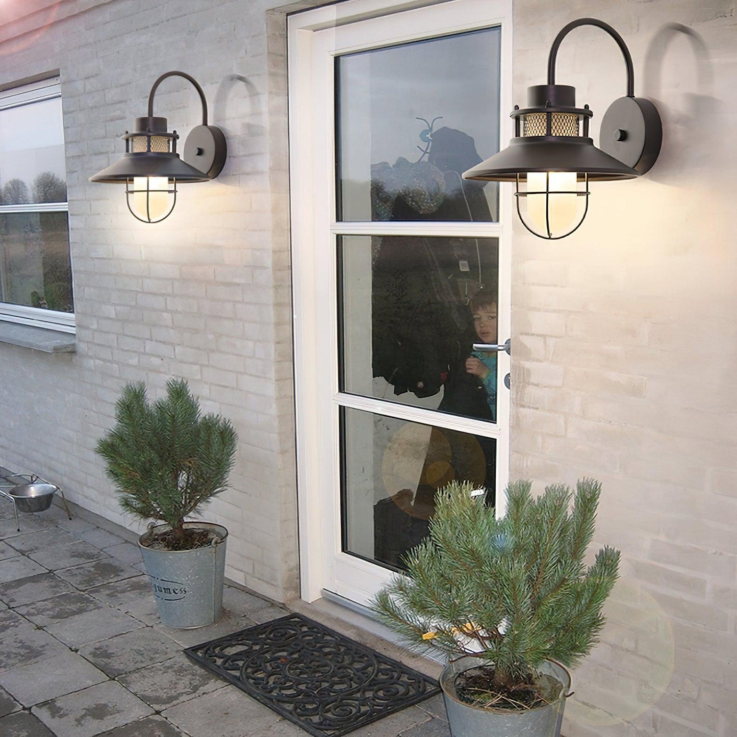 Garduru Außenwandleuchte – Wetterfeste LED-Laterne im Industrie-Stil (IP65)
