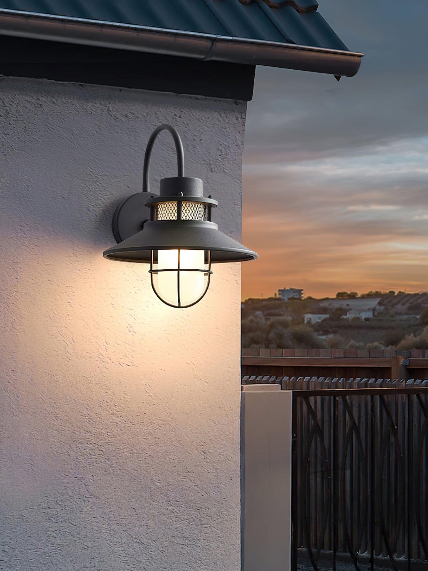 Garduru Außenwandleuchte – Wetterfeste LED-Laterne im Industrie-Stil (IP65)