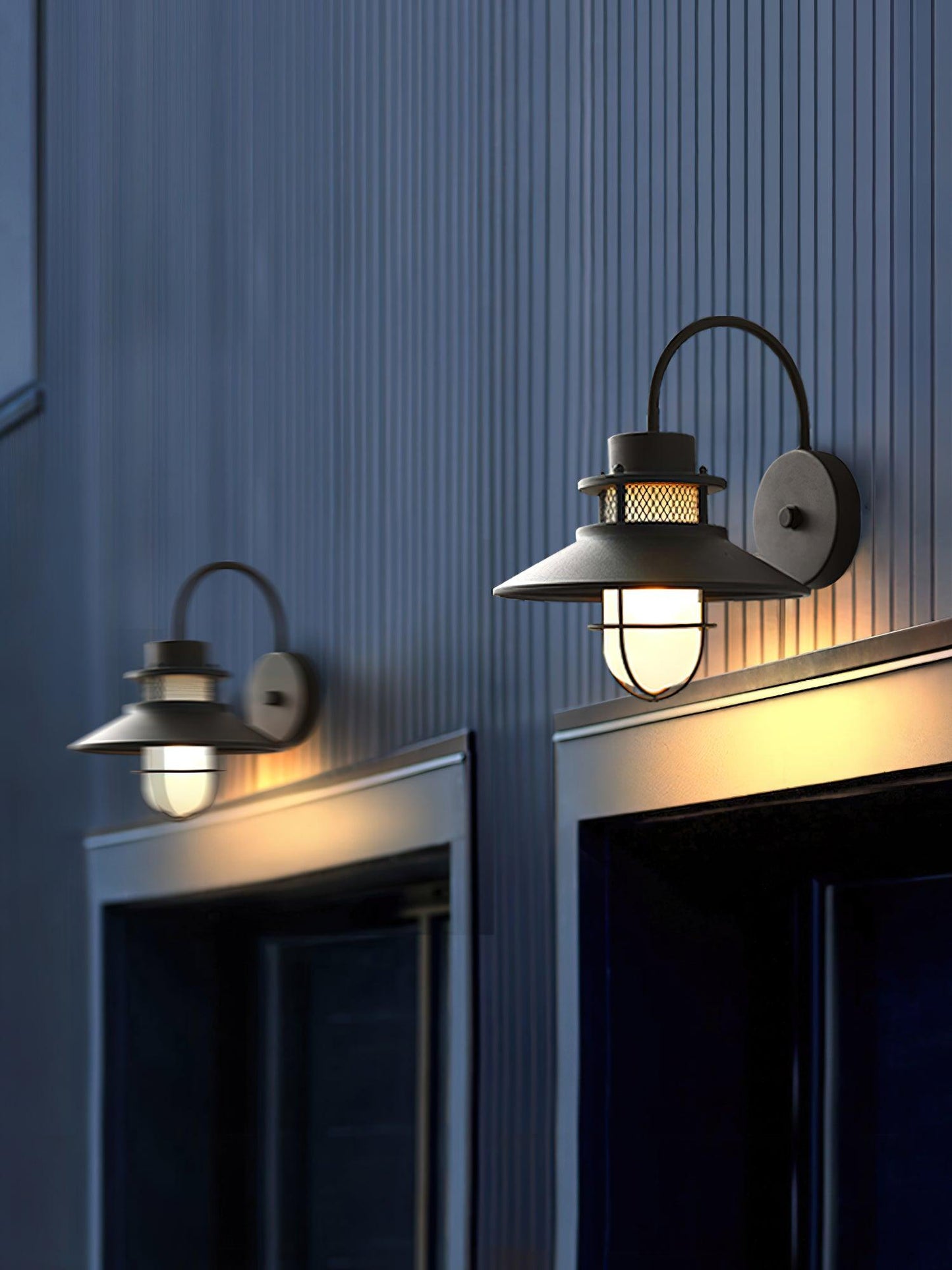 Garduru Außenwandleuchte – Wetterfeste LED-Laterne im Industrie-Stil (IP65)
