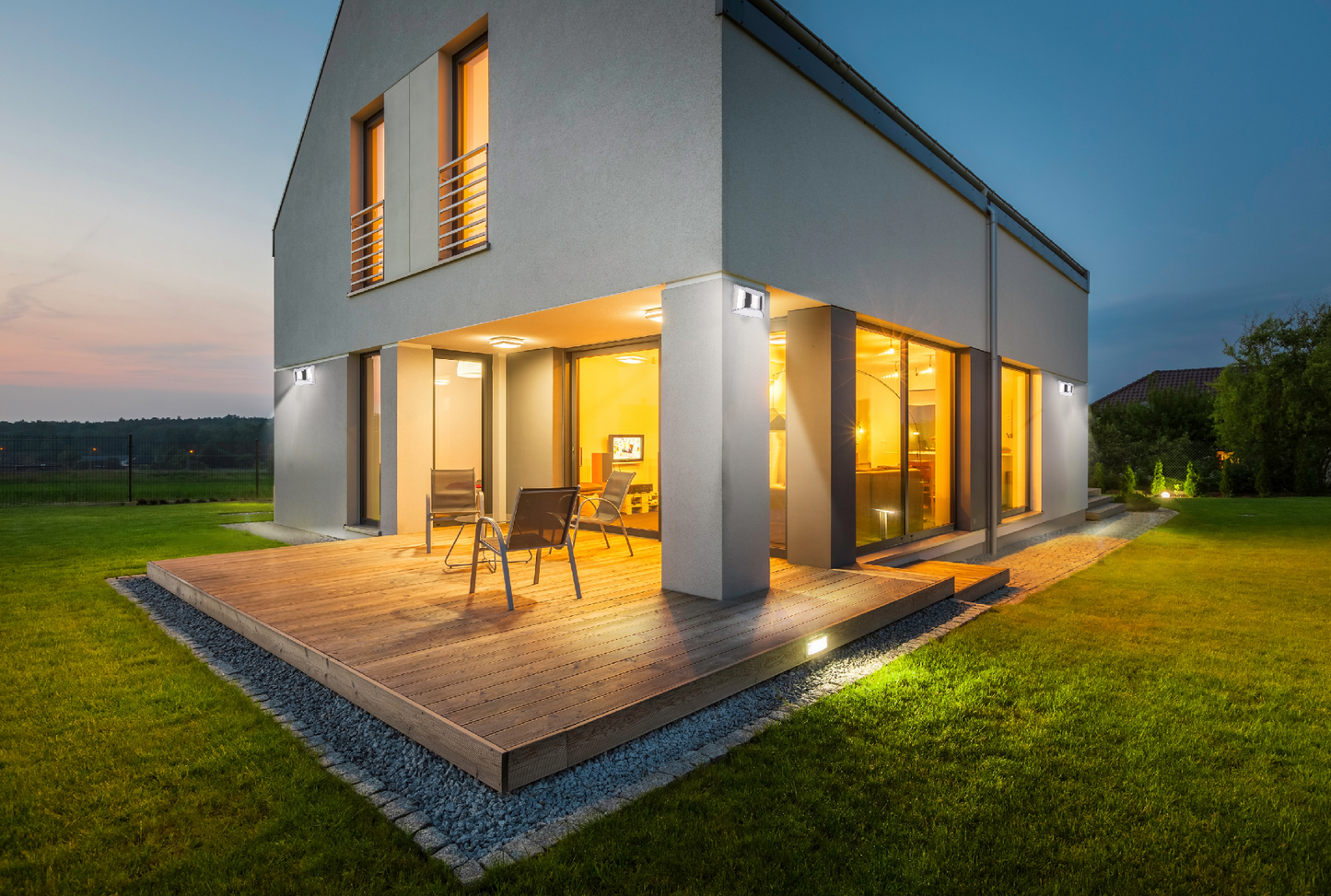EcoSteel – Wasserdichte Solar-LED-Außenwandlampen