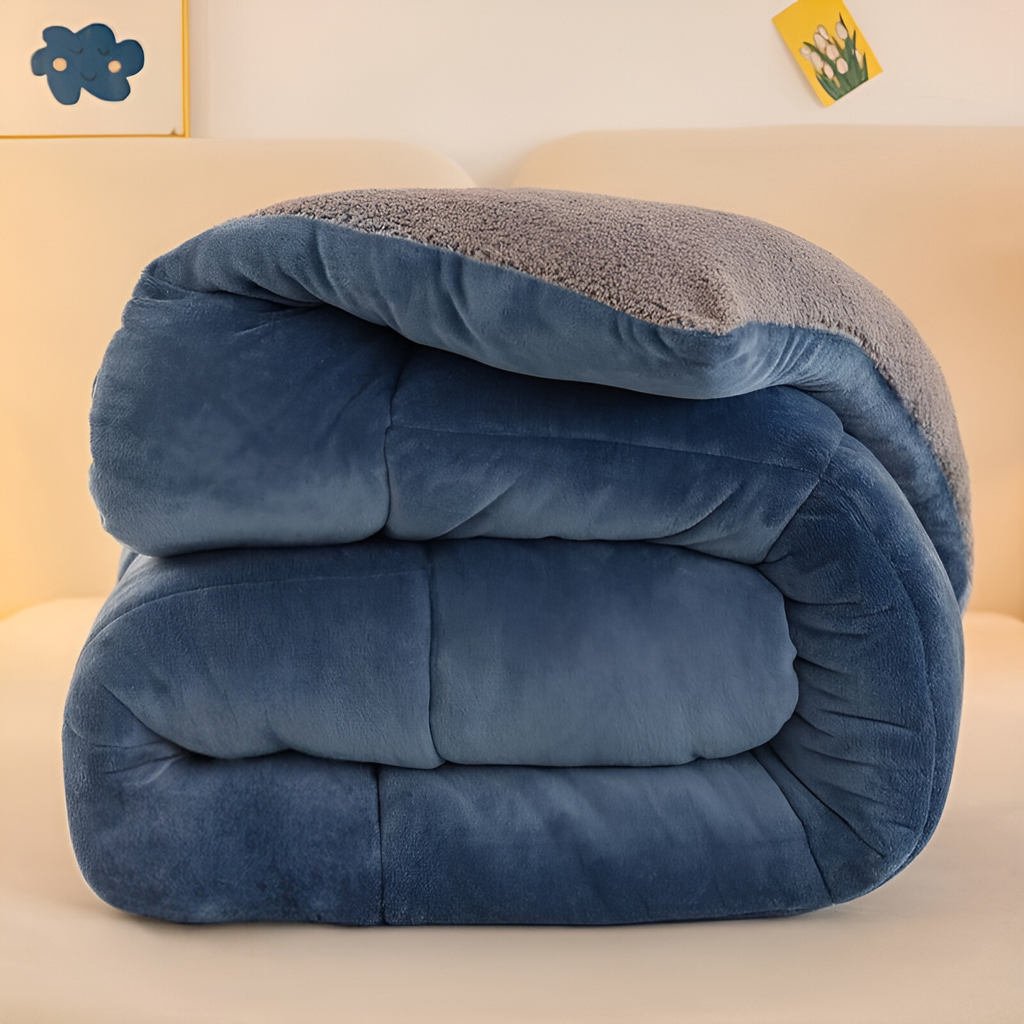Garduru Blanket - Warmes Gestepptes Sherpa-Fleece-Decke