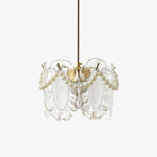 Hängelampe aus floralem Glas – Elegant und Raffiniert, Natürliche Gestaltung, LED-kompatibel