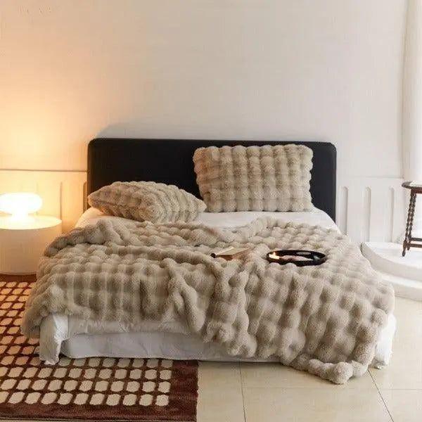 Warme Fleece-Decke 100% Polyester – Luxuriöse Plüschdecke in verschiedenen Farben und Größen für ultimativen Komfort