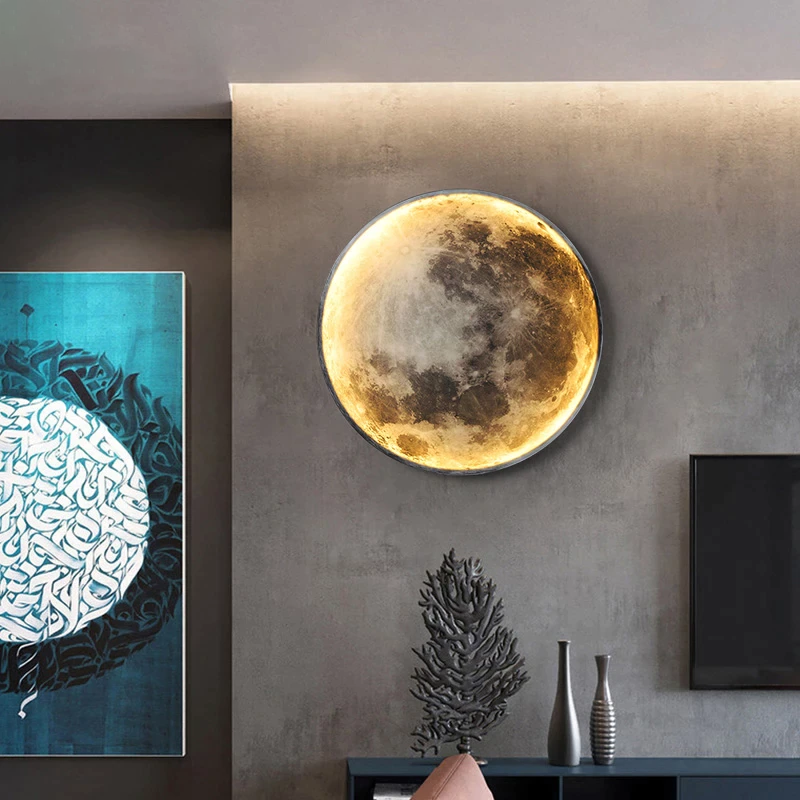 Wandlampe LED Mond mit App-Steuerung - 3 Farbmodi und Dimmfunktion
