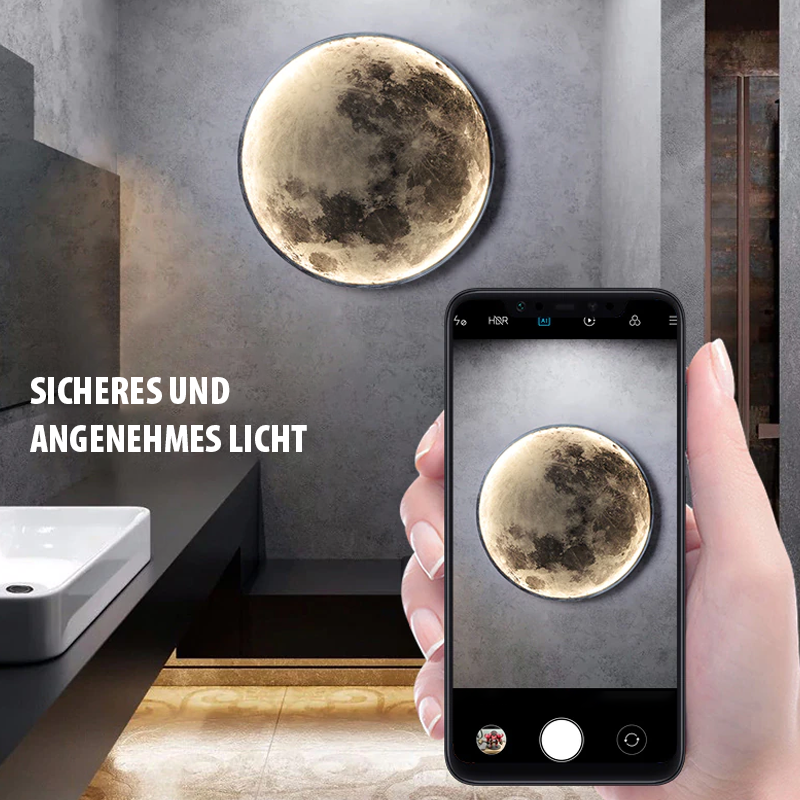 Wandlampe LED Mond mit App-Steuerung - 3 Farbmodi und Dimmfunktion