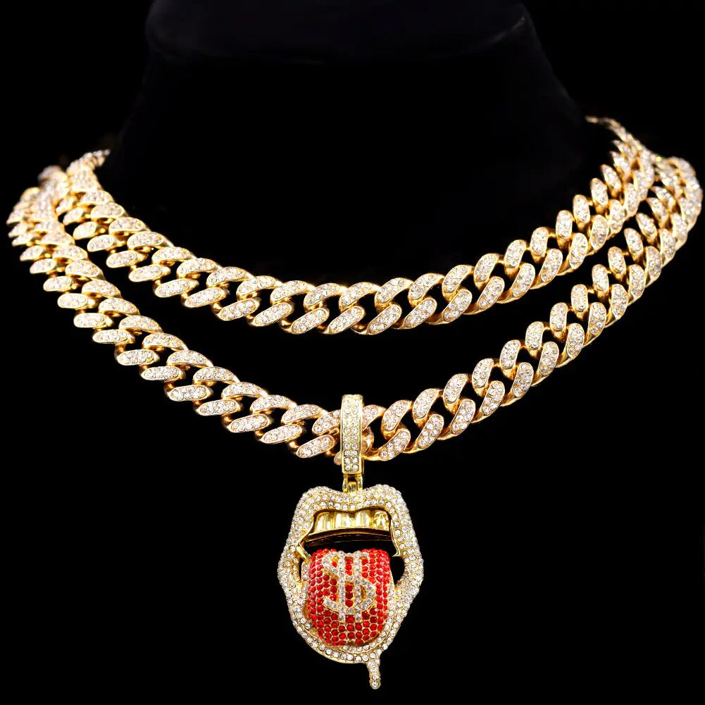 Money Up 12mm Cuban Link Halskette – Elegantes Design aus Edelstahl – Zeitlose Stil & Luxus