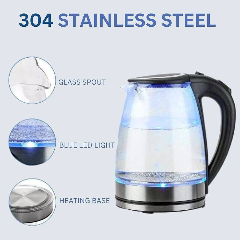 1,8L Elektrischer Glas Wasserkocher mit LED-Beleuchtung