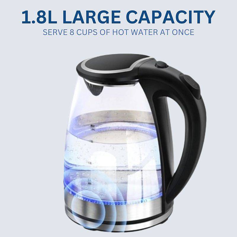 1,8L Elektrischer Glas Wasserkocher mit LED-Beleuchtung
