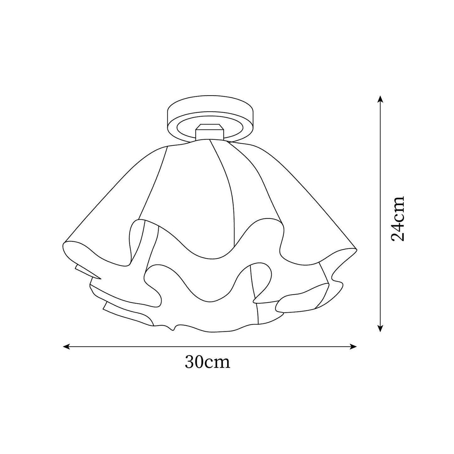 Garduru Deckenleuchte – Elegante gefaltete Kupfer-LED-Lampe (E27, modernes Design)