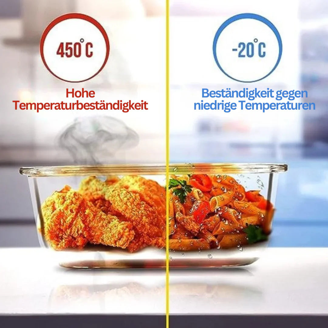 Glas-Frischhaltedosen Set – Luftdichte Aufbewahrungsbehälter mit Deckel für Küche & Meal Prep