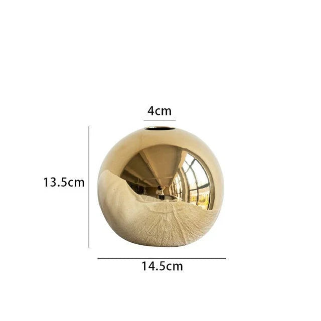 Garduru - Schöne goldene Keramikvase