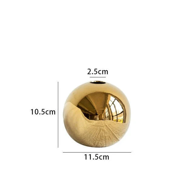 Garduru - Schöne goldene Keramikvase