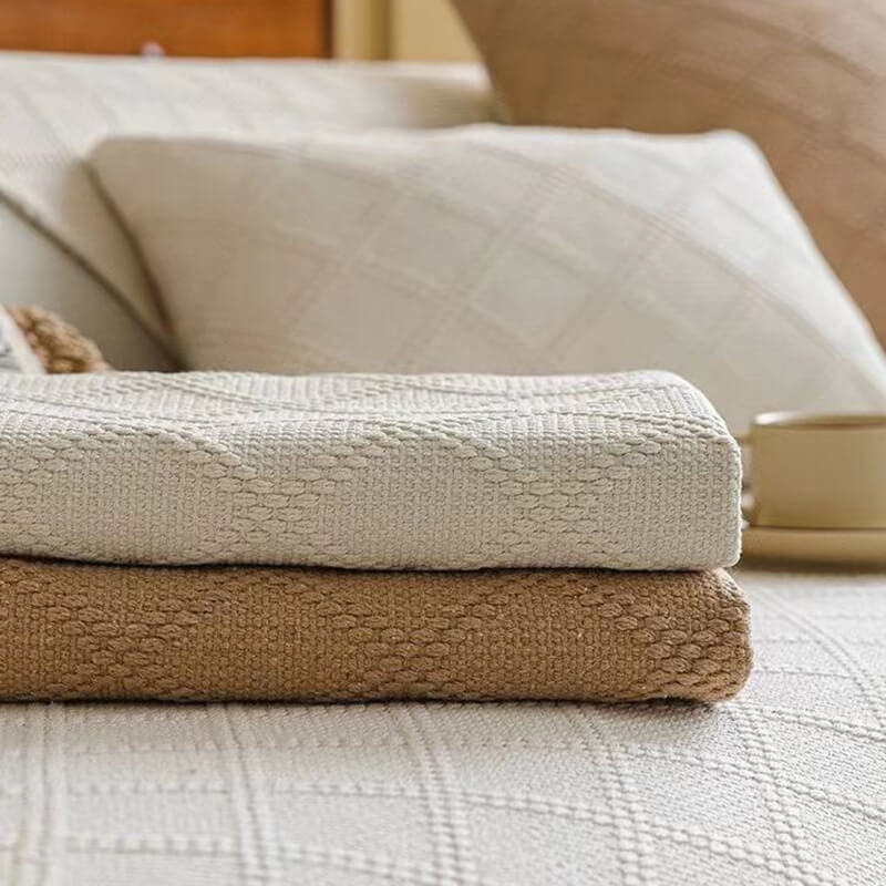 Leinen Couch Sofa Bezug U-förmige Couchbezüge Rutschfester Sofaüberwurf für Hunde Katzen Haustiere