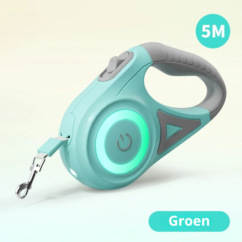 Garduru LEASH – Leuchtende Hundeleine mit LED-Licht & Taschenlampe für sichere Abendspaziergänge