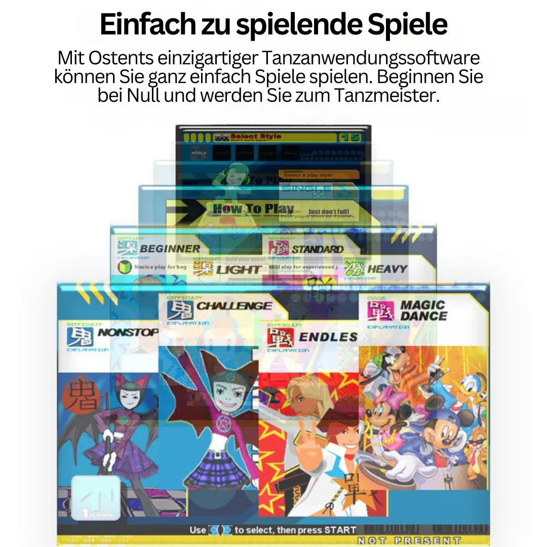 Bewegungssensor Tanzmatte mit Musik für interaktives und verspieltes Fitnesstraining