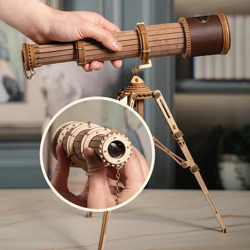 DIY Vintage Holz Teleskop Puzzle
