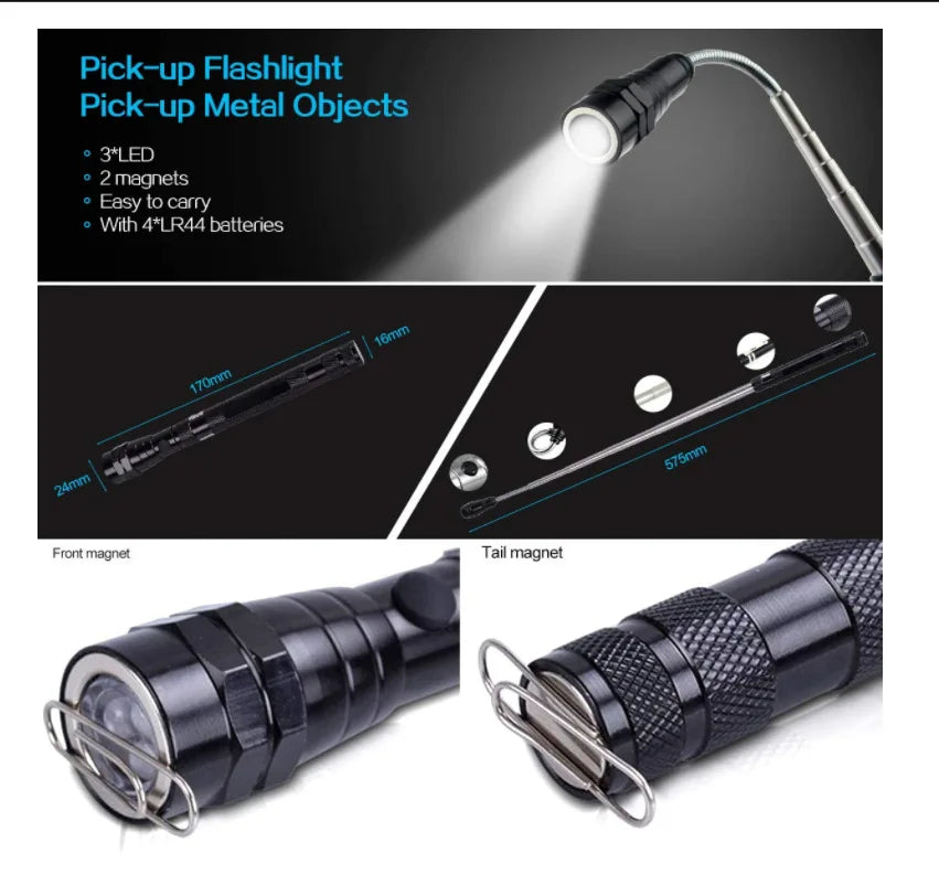 LED magnetische flexible Taschenlampe für enge Räume