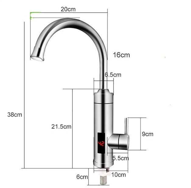 Garduru Elektrischer Wasserhahn | Küchenarmatur mit Sofort-Heizfunktion | Modernes Design | Energiesparend & Sicher