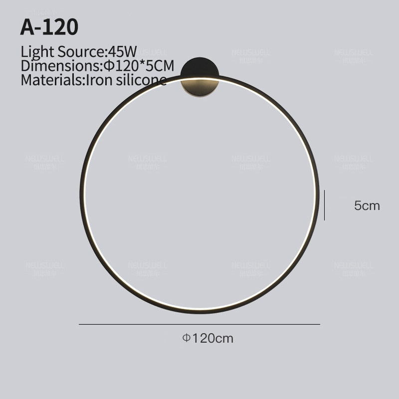 Garduru minimalistische Ring-LED-Wandlampe Luna - Luke