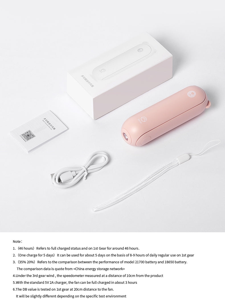 Garduru | Tragbarer Mini-Ventilator + Powerbank + Taschenlampe + USB in 1 GADGET