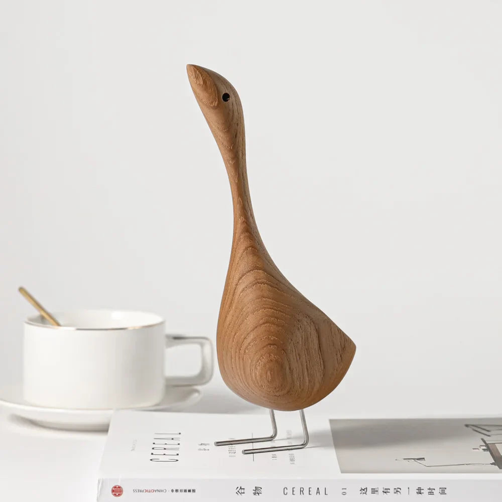 Nordische Holz-Gans Figuren