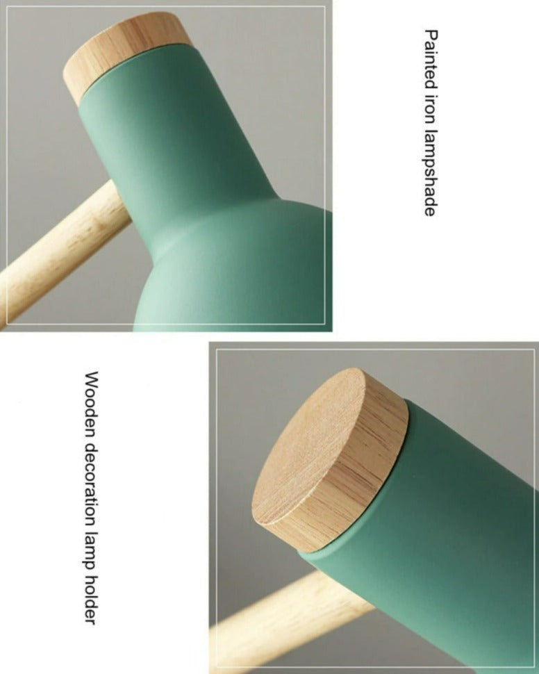 Royallure Holz Nordic Tischlampe - Verstellbar, Minimalistisches Design, E26/E27 Fassung