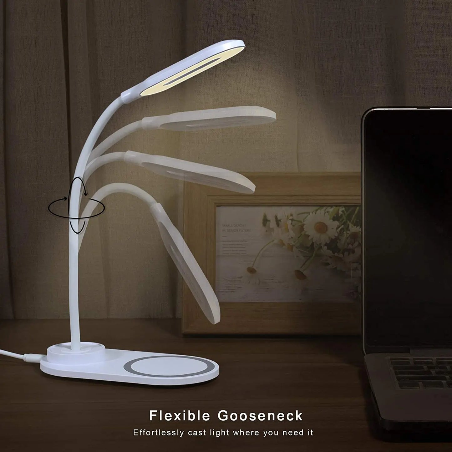 Drahtlose Schnelllade-Tischlampe - Schneller kabelloser Ladegerät für iPhone & Samsung
