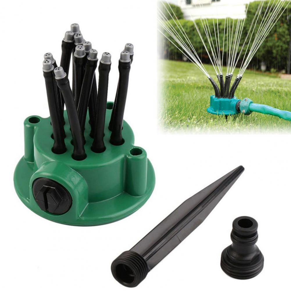 12-in-1 Gartenbewässerungssystem – Einstellbarer Sprinkler mit 360-Grad-Bewässerung