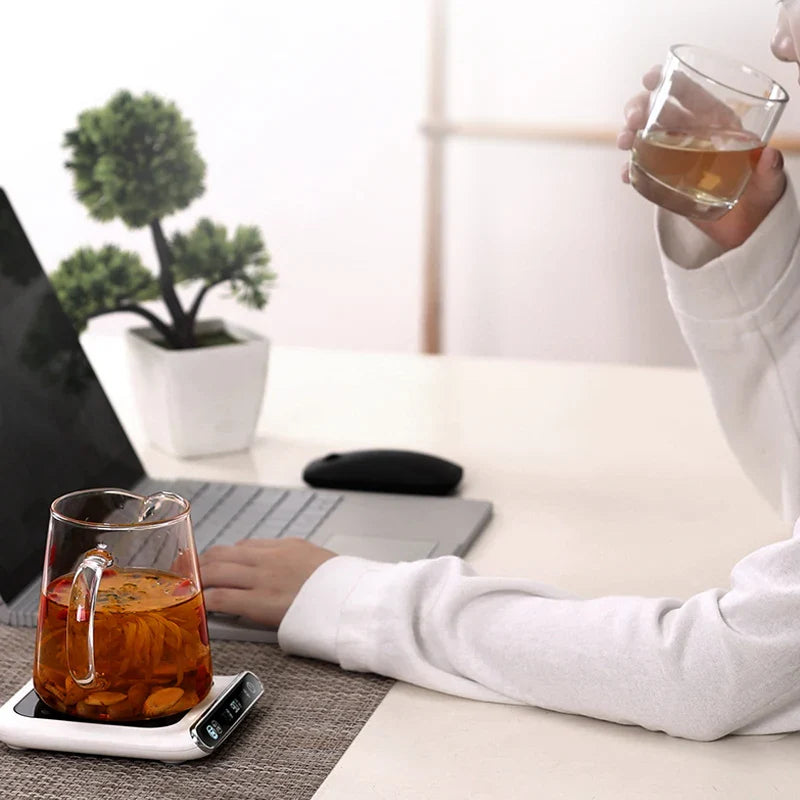 RoyaleGlow USB Tassenwärmer – 3 Temperaturstufen, intelligenter elektrischer Getränkewärmer