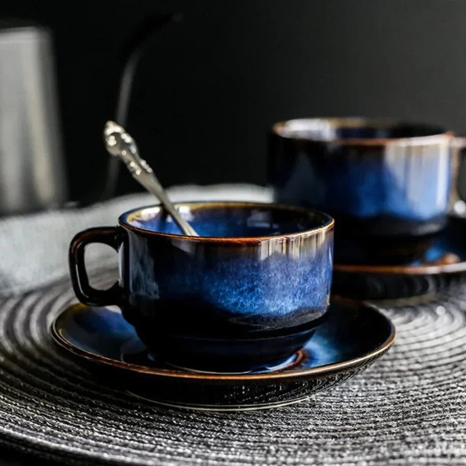 Garduru Keramik-Tassen Set | Handgefertigte Kaffeetassen | Hochwertige Espresso- und Teetassen