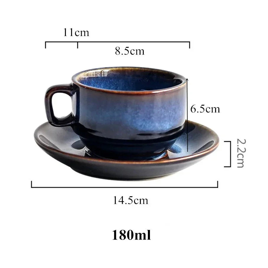 Garduru Keramik-Tassen Set | Handgefertigte Kaffeetassen | Hochwertige Espresso- und Teetassen