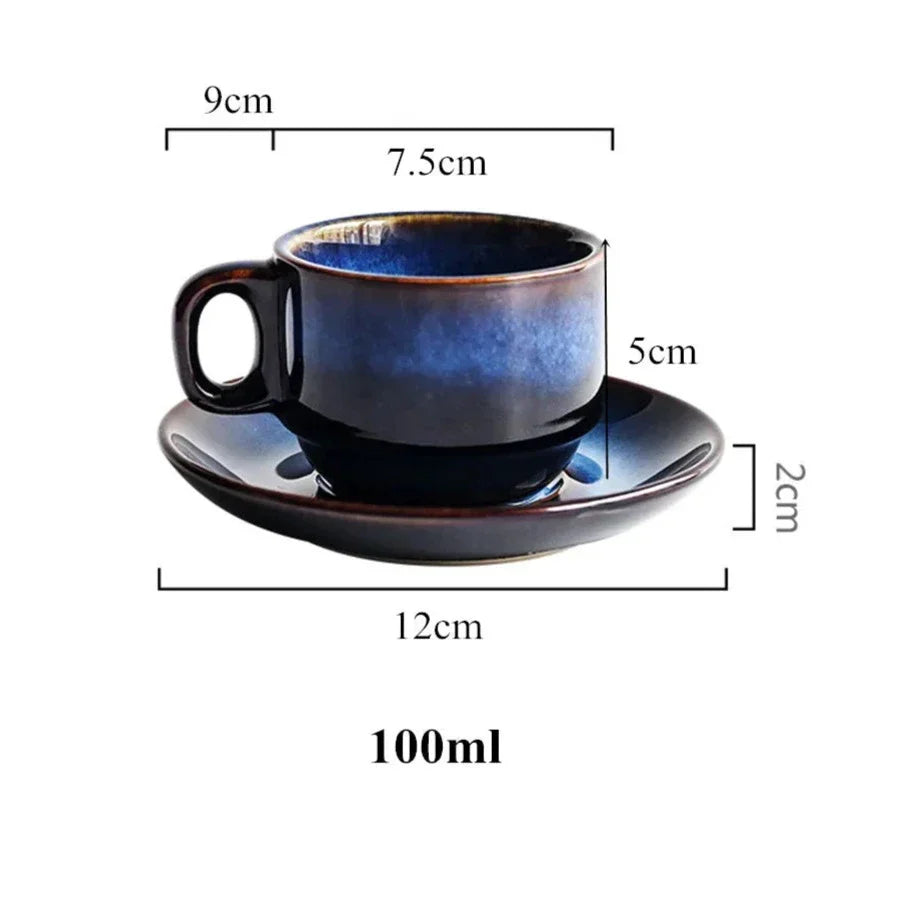 Garduru Keramik-Tassen Set | Handgefertigte Kaffeetassen | Hochwertige Espresso- und Teetassen