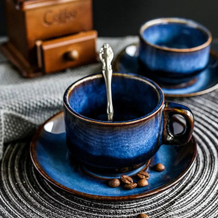 Garduru Keramik-Tassen Set | Handgefertigte Kaffeetassen | Hochwertige Espresso- und Teetassen