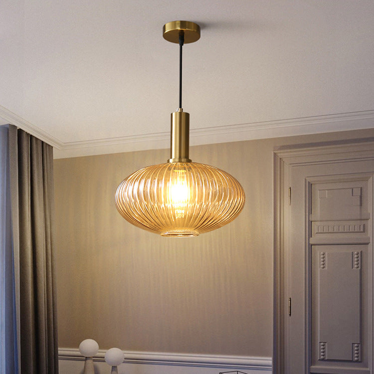 RoyaleGlow Texturiertes Glas Pendelleuchte – Elegante verstellbare Deckenleuchte für moderne Innenräume