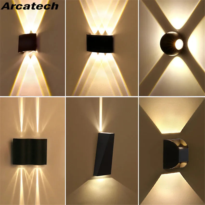 Royaleva Wasserdichte LED Wandlampe - Modernes Auf- und Abwärts-Dual-Kopf-Design