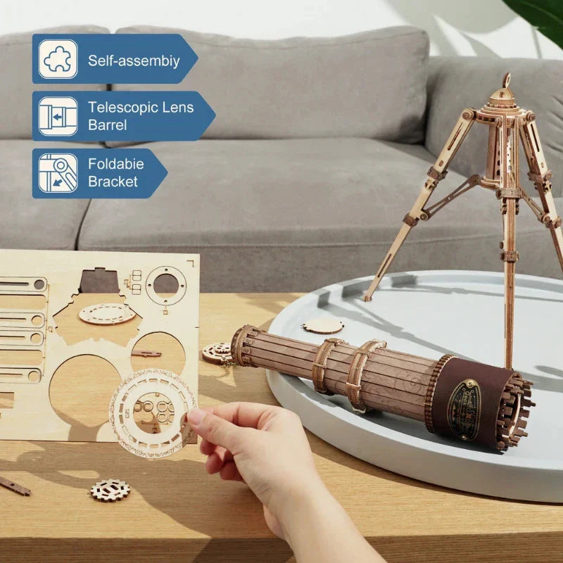 DIY Vintage Holz Teleskop Puzzle
