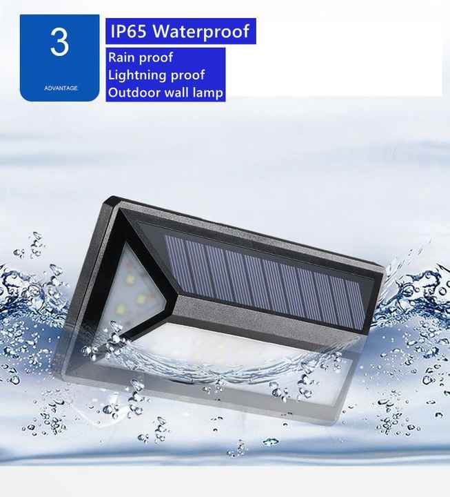 Moderne Solar LED Wandleuchte für Außen – Wasserdichte Fassadenbeleuchtung mit Bewegungsmelder