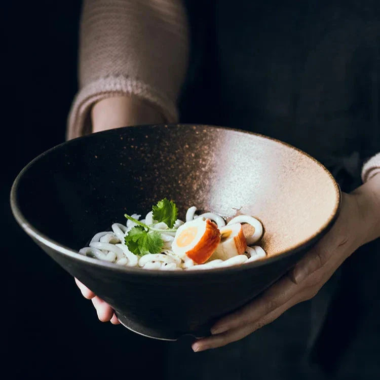 ZenBowl – Handmade Japanische Keramische Ramen Schüssel mit Authentischem Artisan-Finish