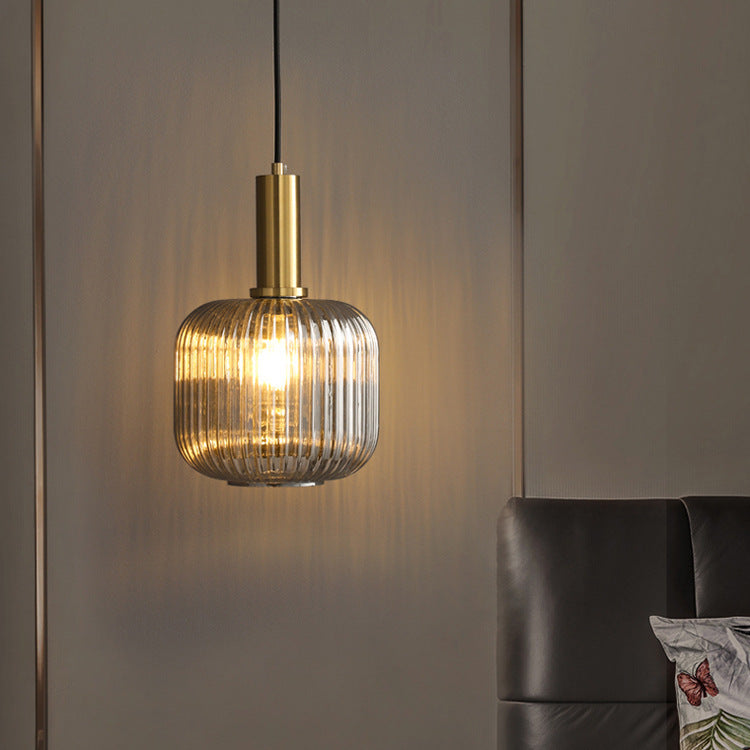 RoyaleGlow Texturiertes Glas Pendelleuchte – Elegante verstellbare Deckenleuchte für moderne Innenräume
