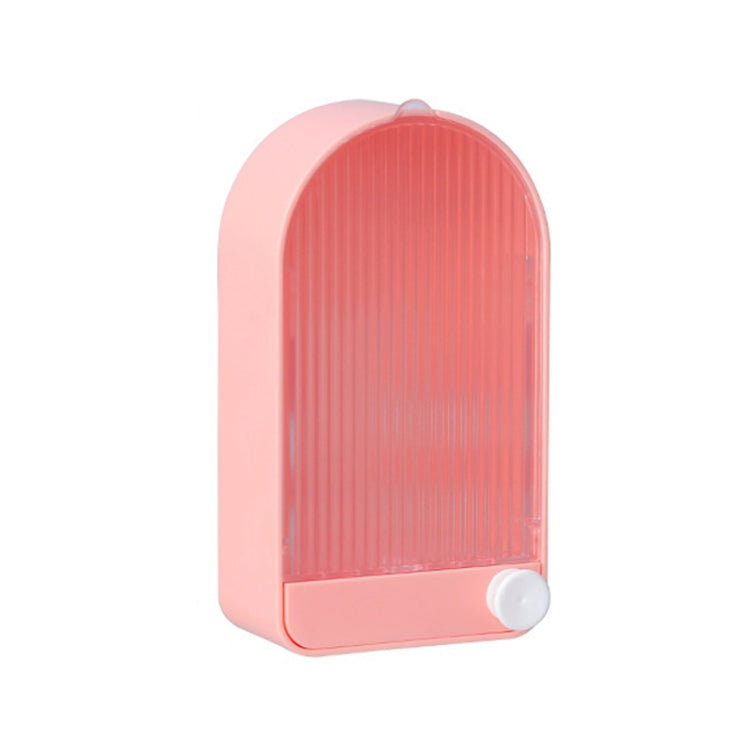 Home Badezimmer Wandhalterung Seifenschale mit Deckel – Staubdicht und Wasserdicht – Einfach zu Reinigen und Hygienisch – In Rosa und Weiß