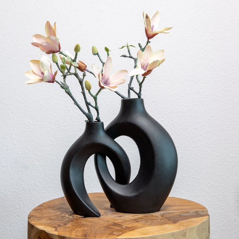 FloréWeave – Künstlerische Blume Vase mit Geflecht Design für elegante Blumenarrangements