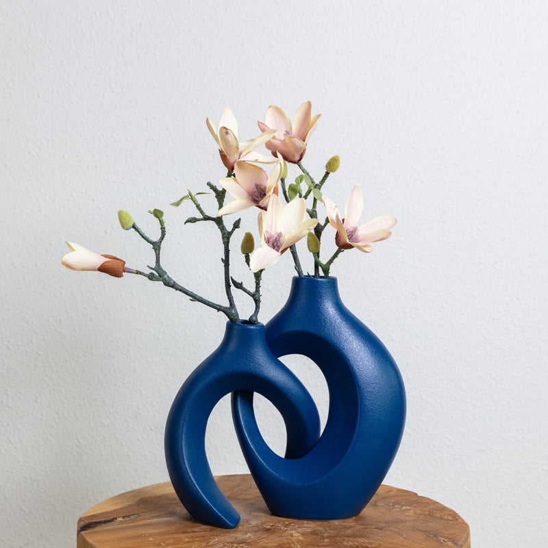 FloréWeave – Künstlerische Blume Vase mit Geflecht Design für elegante Blumenarrangements