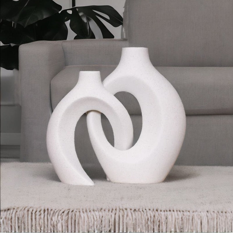 FloréWeave – Künstlerische Blume Vase mit Geflecht Design für elegante Blumenarrangements
