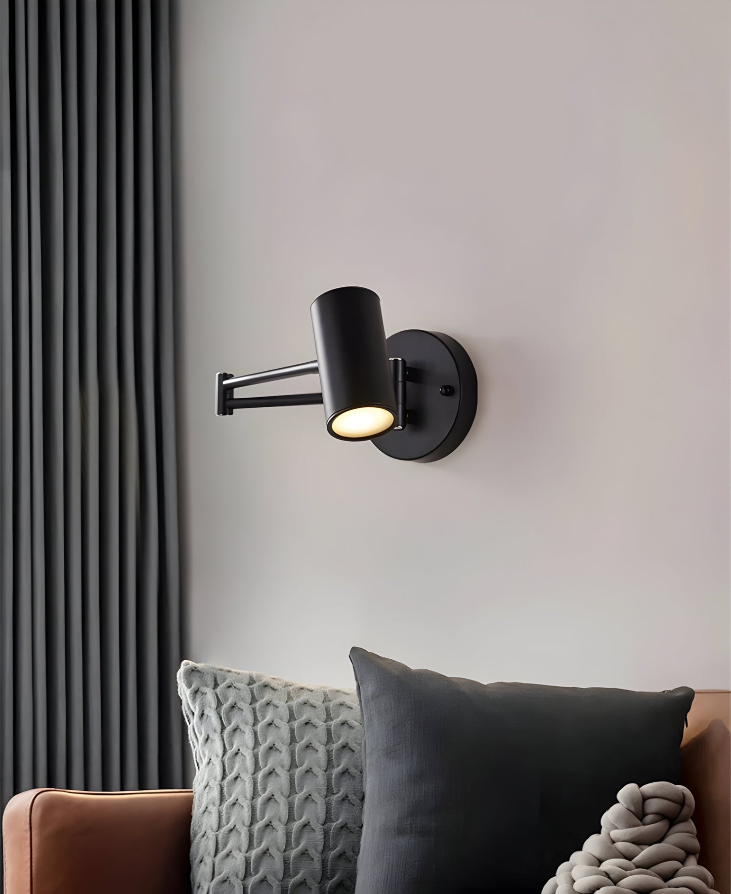 Verstellbare Arm Wandleuchte - Flexible Gold & Schwarz Wandlampe - Wandlampen Design für Schlafzimmer
