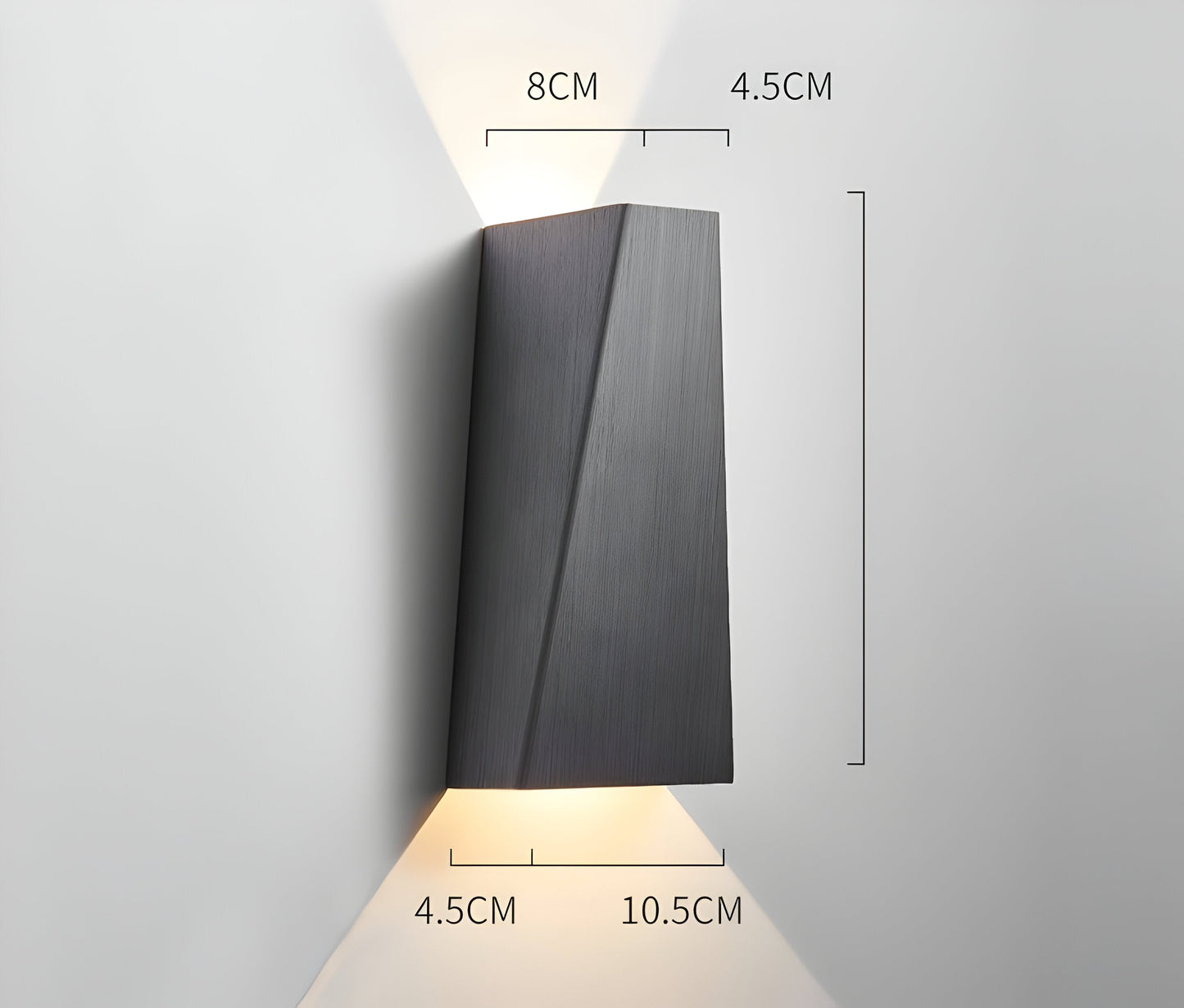 AlumiRay Wandlampe - Minimalistische trapezförmige Wandlampe - Up and Down Wandlichter LED