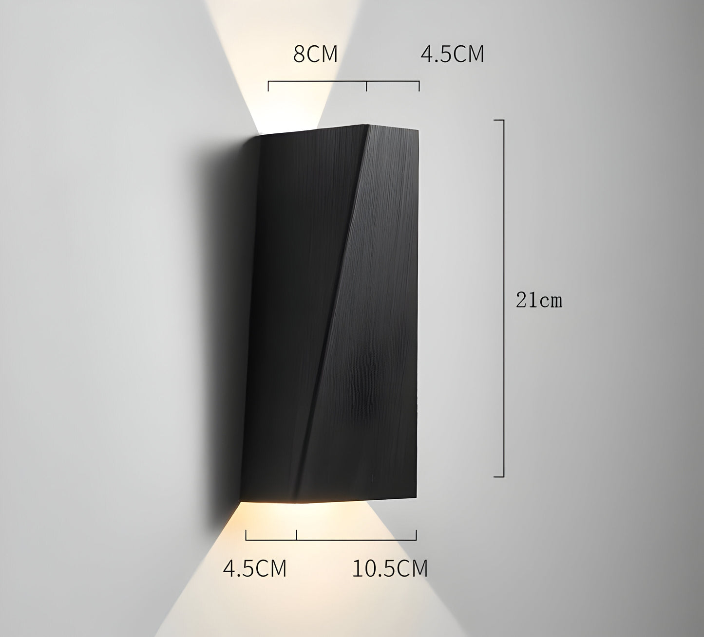 AlumiRay Wandlampe - Minimalistische trapezförmige Wandlampe - Up and Down Wandlichter LED