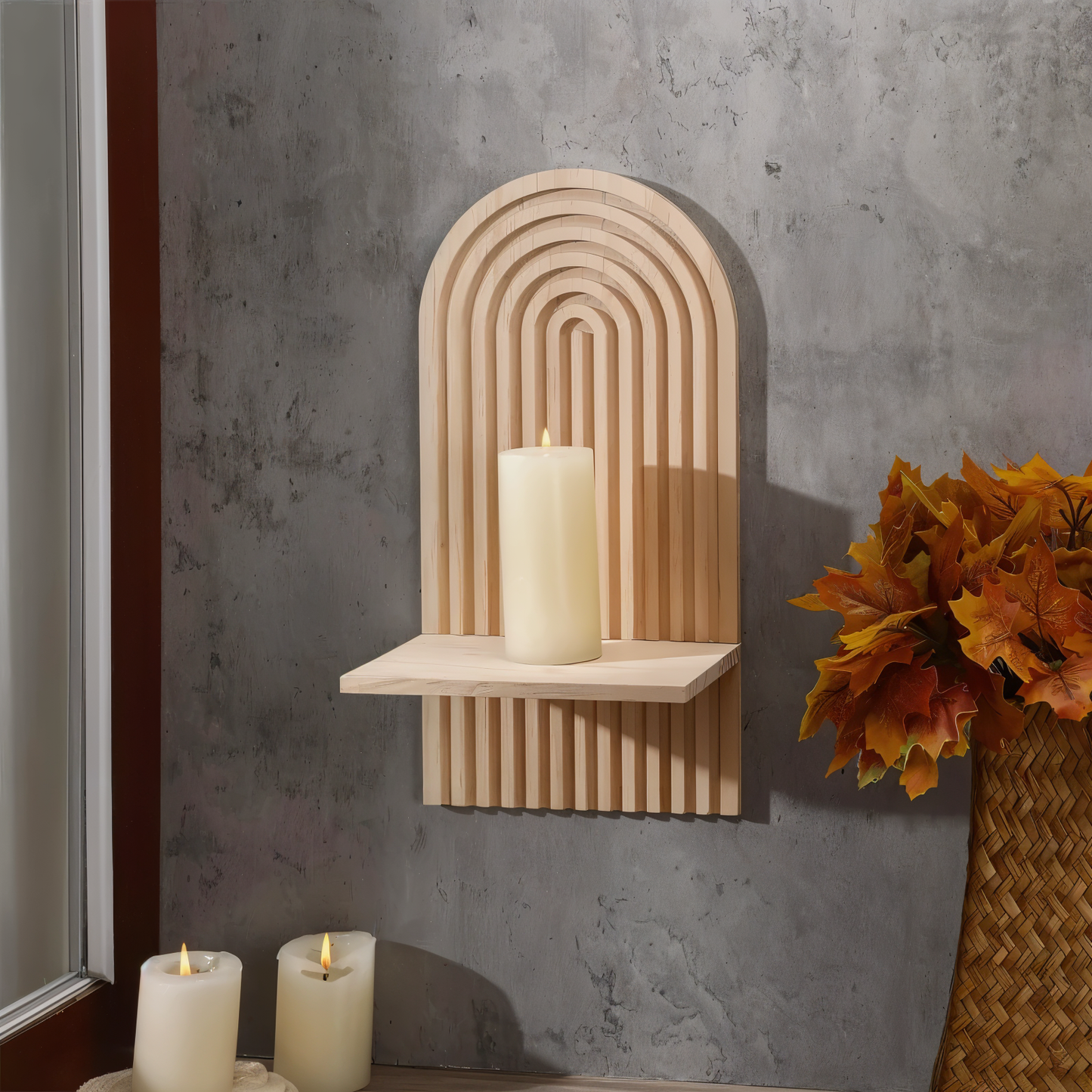 Archi Wandregal - Minimalistisches Boho Holzregal Wand Skandinavisch